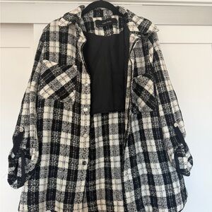 Zara Monochrome Checkered Jacket